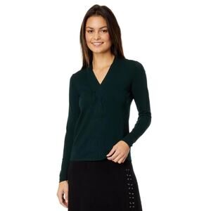 ELLIOTT LAUREN  Marella Fitted Sweater Large Evergreen Twist Detail  NWT